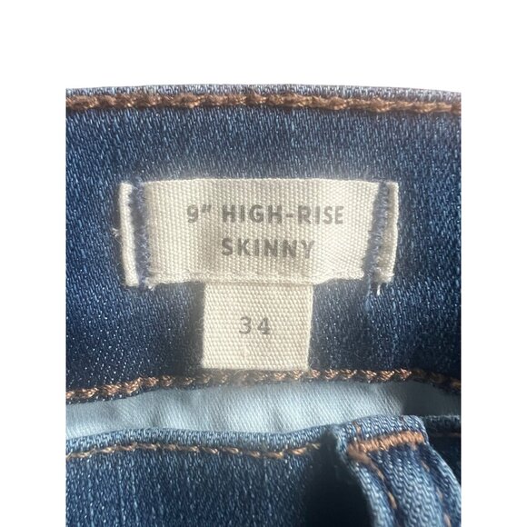 Madewell 9" High-Rise Skinny Jeans Stretch Cotton Blend Denim Medium Wash 34 - Picture 7 of 16